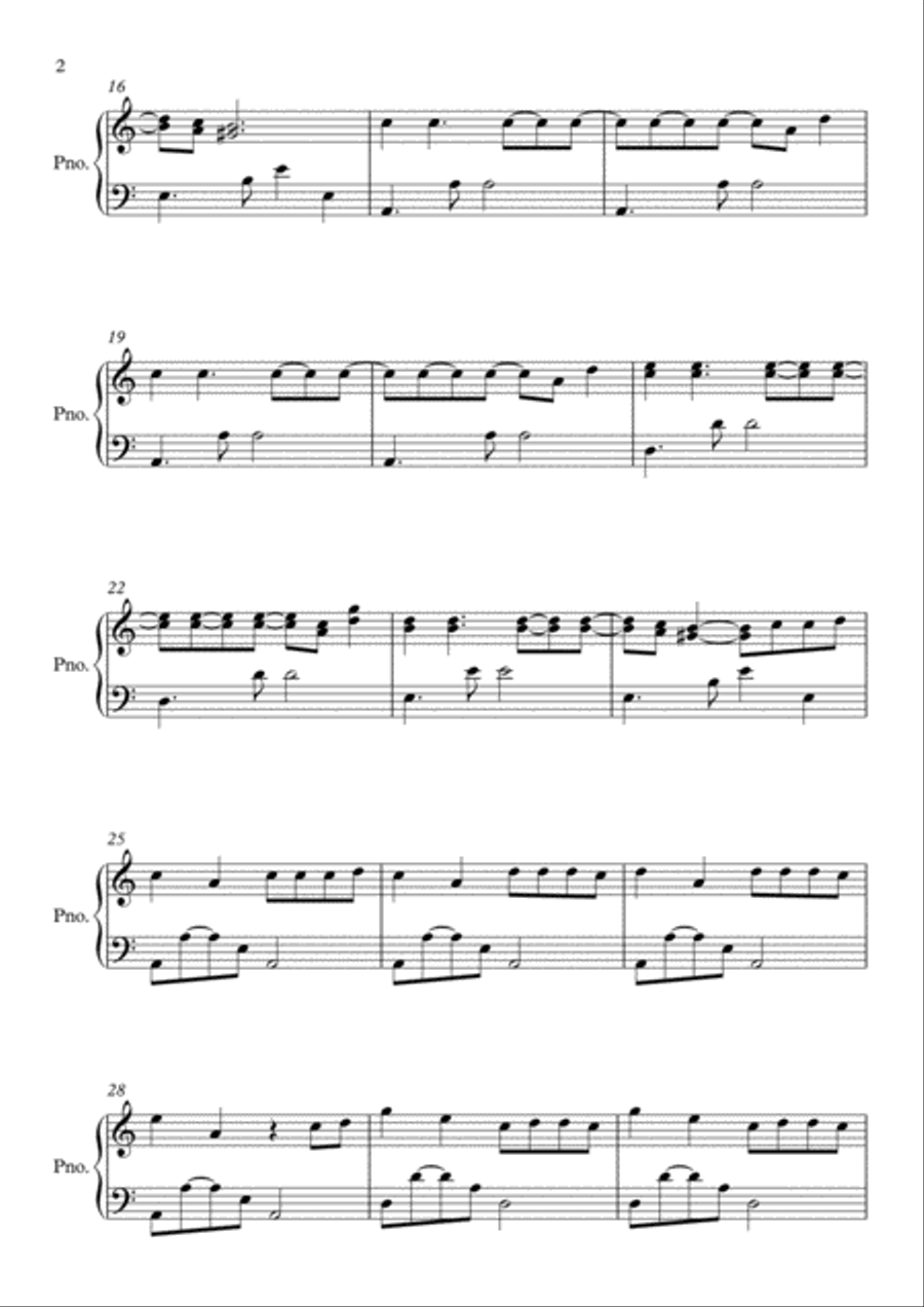 Bad Guy Piano Solo scores gallery preview page 2