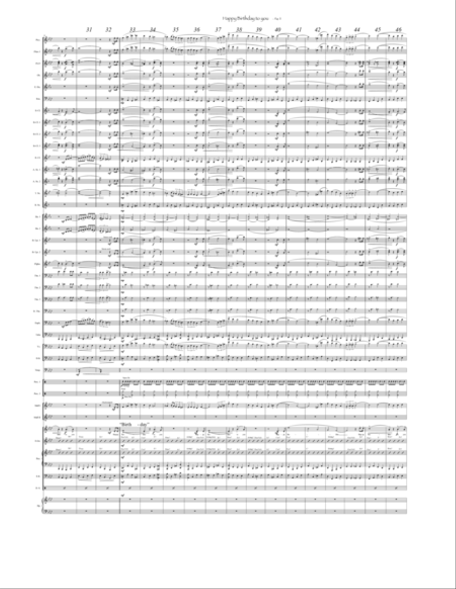 Happy Birthday to You Happy Birthday to You Concert Band scores gallery preview page 3