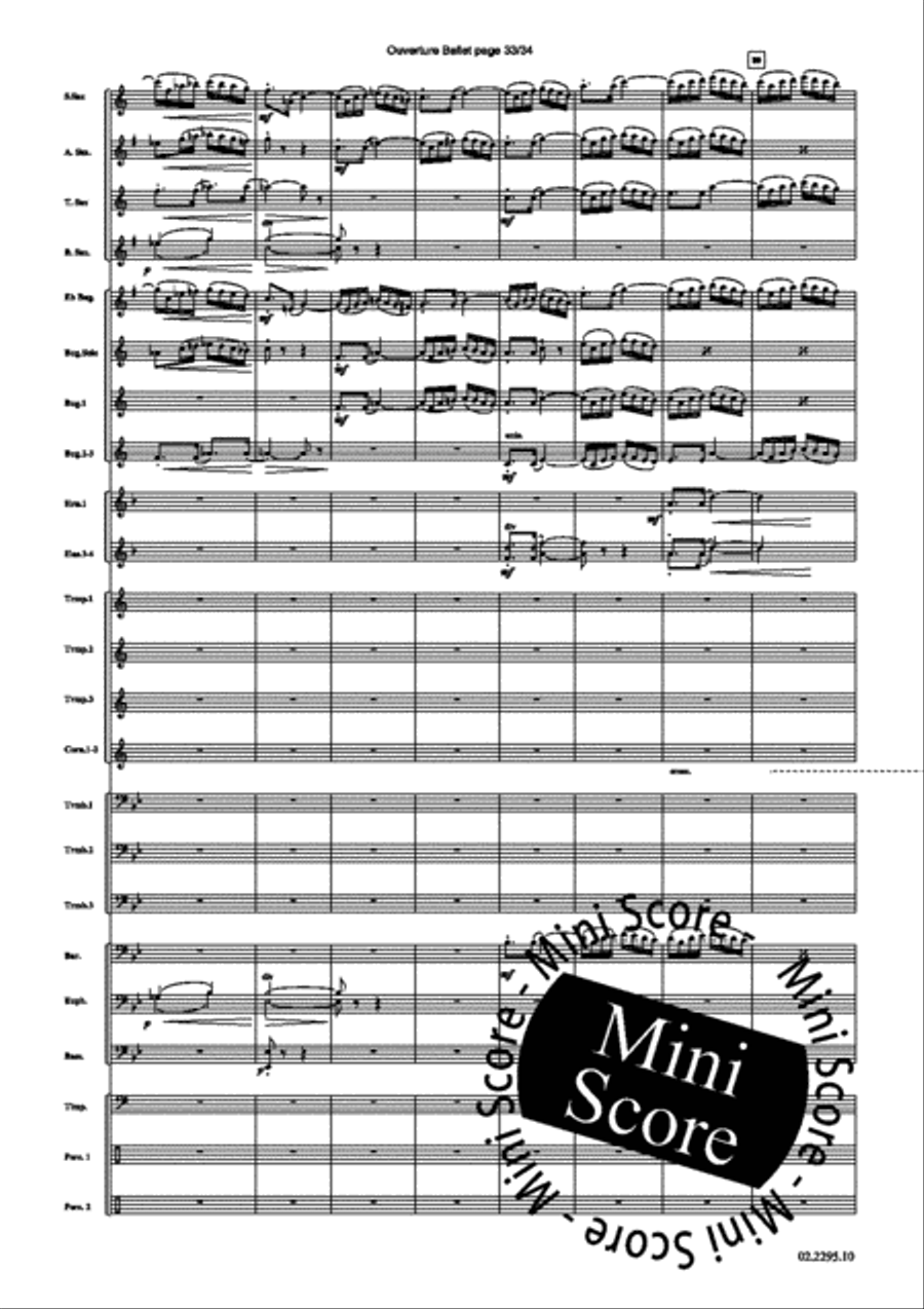 Ouverture de Ballet Fanfare Band scores gallery preview page 37