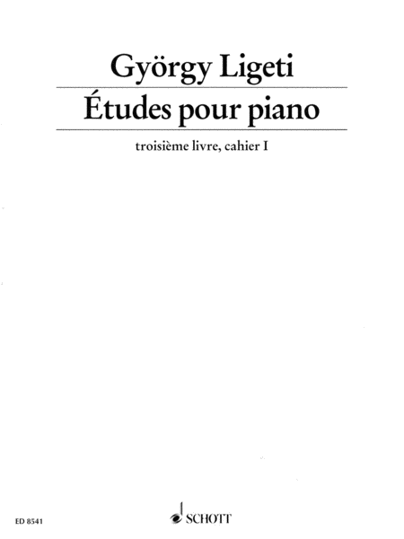 Gyorgy Ligeti: Etudes for Piano - Volume 3