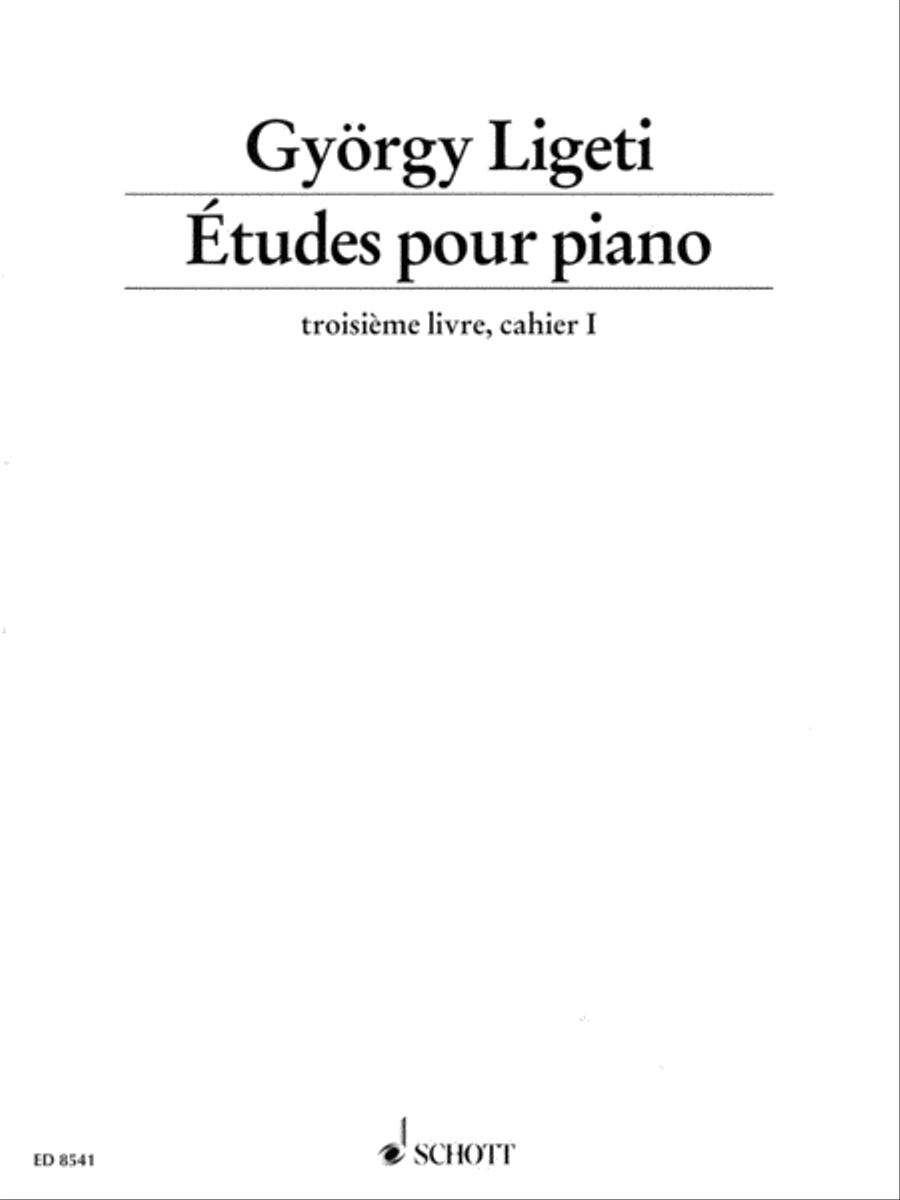 Études pour Piano – Volume 3, Part 1 Piano Solo scores gallery preview page 1