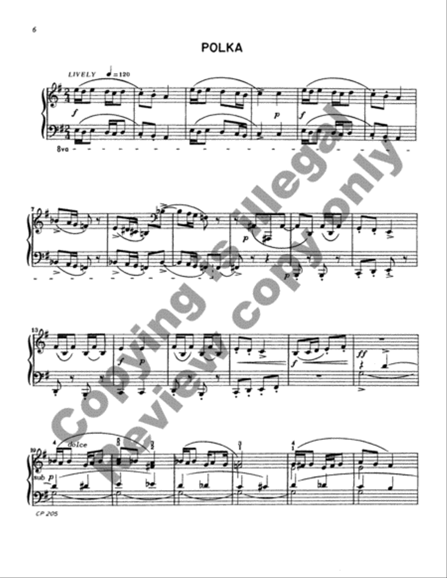 Three Short Pieces Easy Piano scores gallery preview page 6