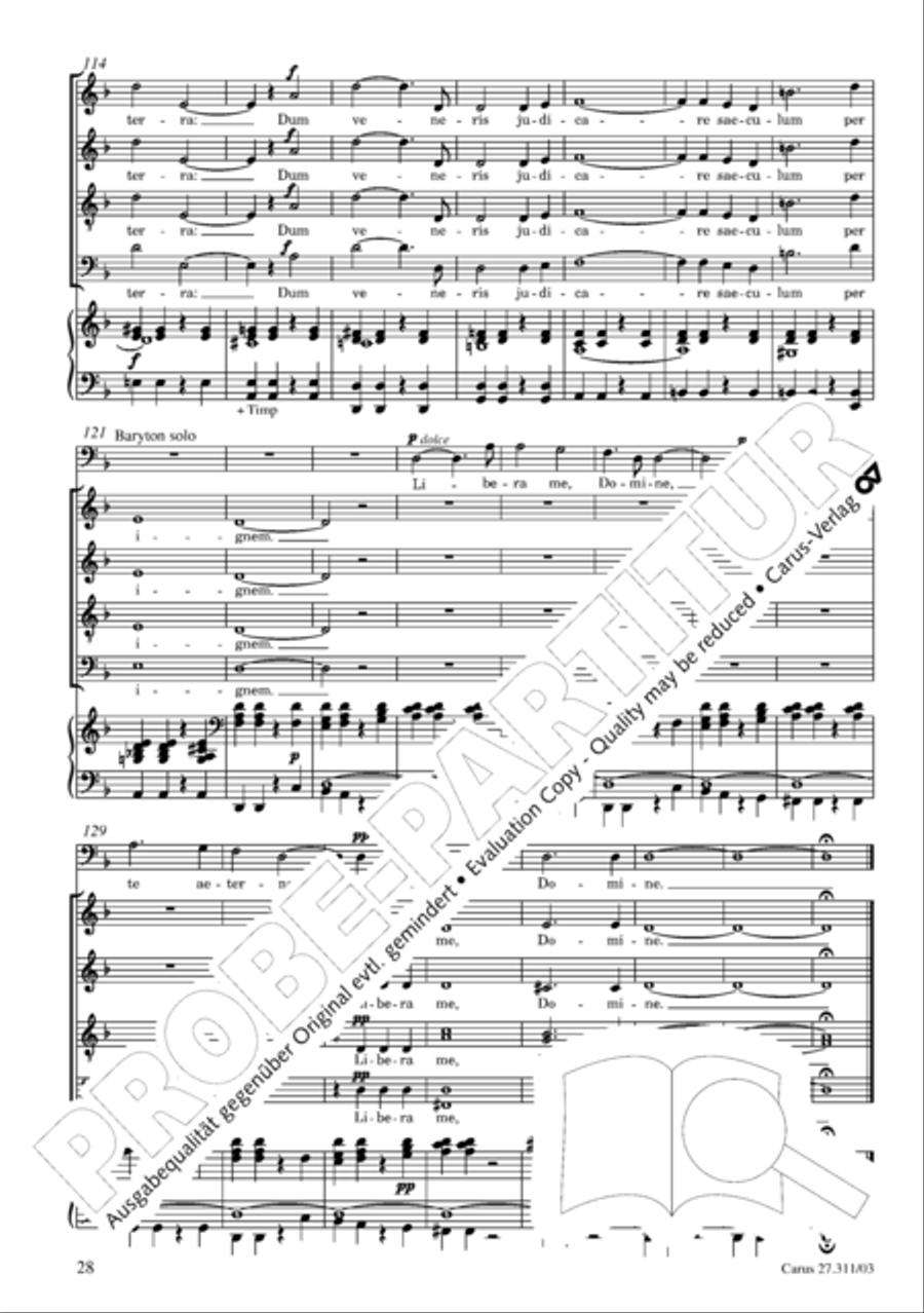 Requiem - church version (Requiem. Fassung mit kleinem Orchester) 4-Part scores gallery preview page 29