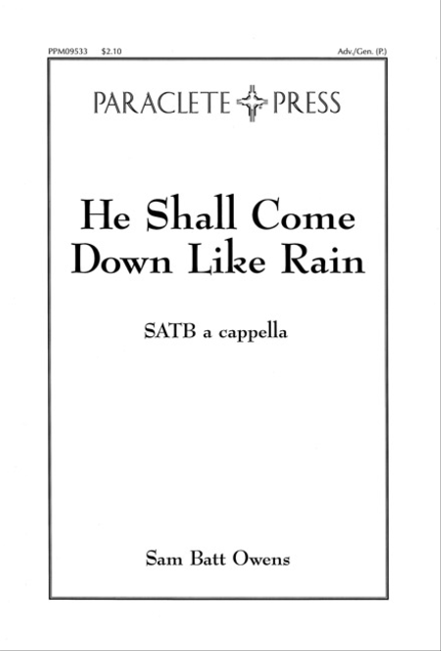 He Shall Come Down Like Rain 4-Part scores gallery preview page 1