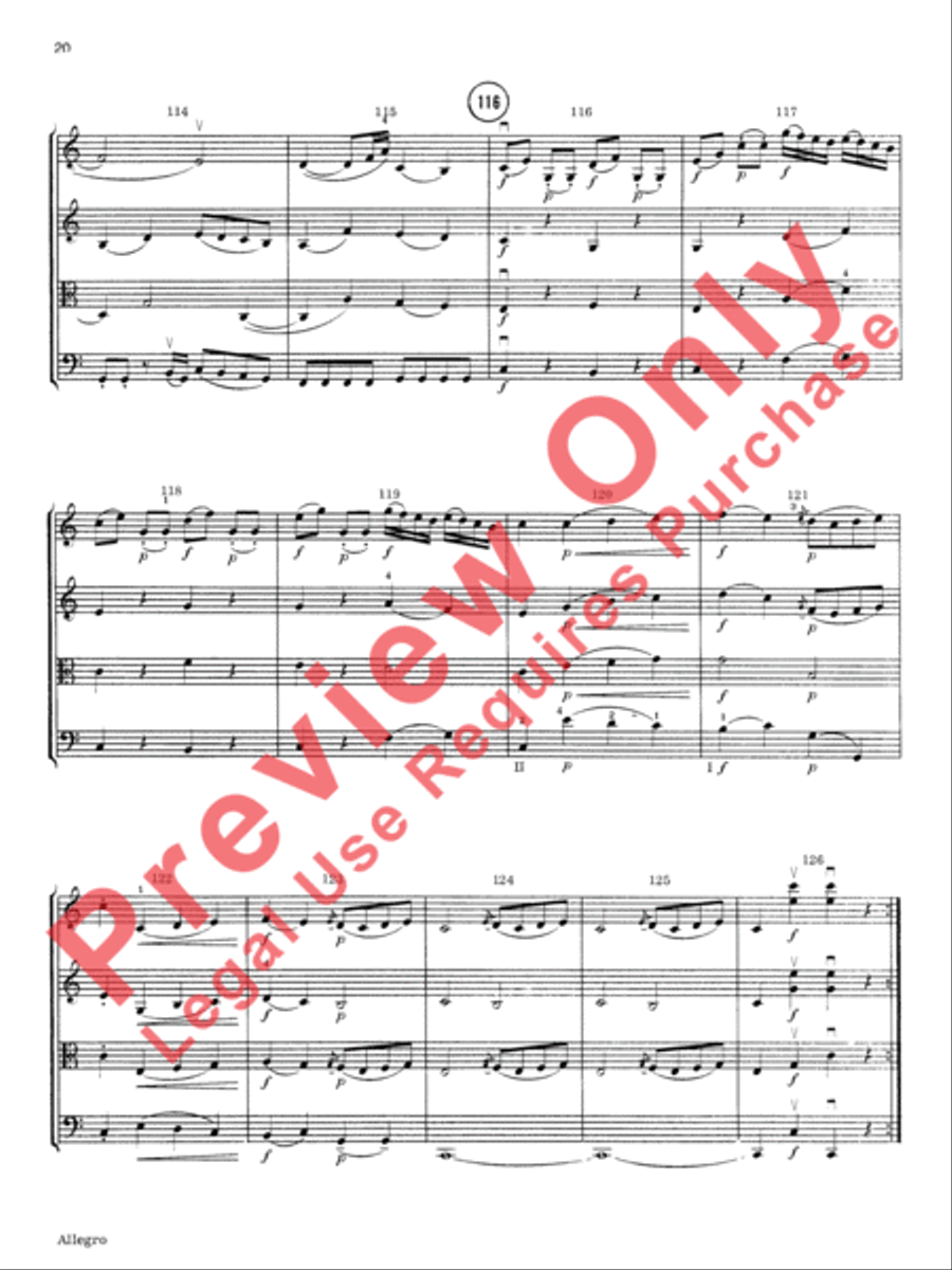Mozart String Quartets String Quartet scores gallery preview page 21