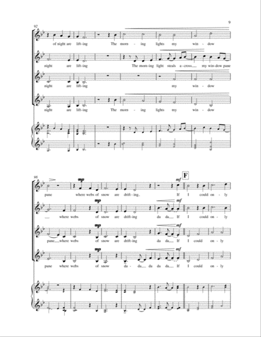 Song For A Winter's Night SSAA scores gallery preview page 9