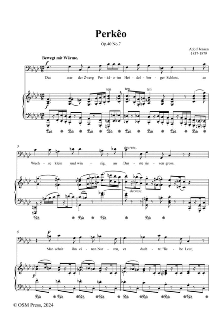 A. Jensen-Perkêo,in f minor,Op.40 No.7 Voice scores gallery preview page 2