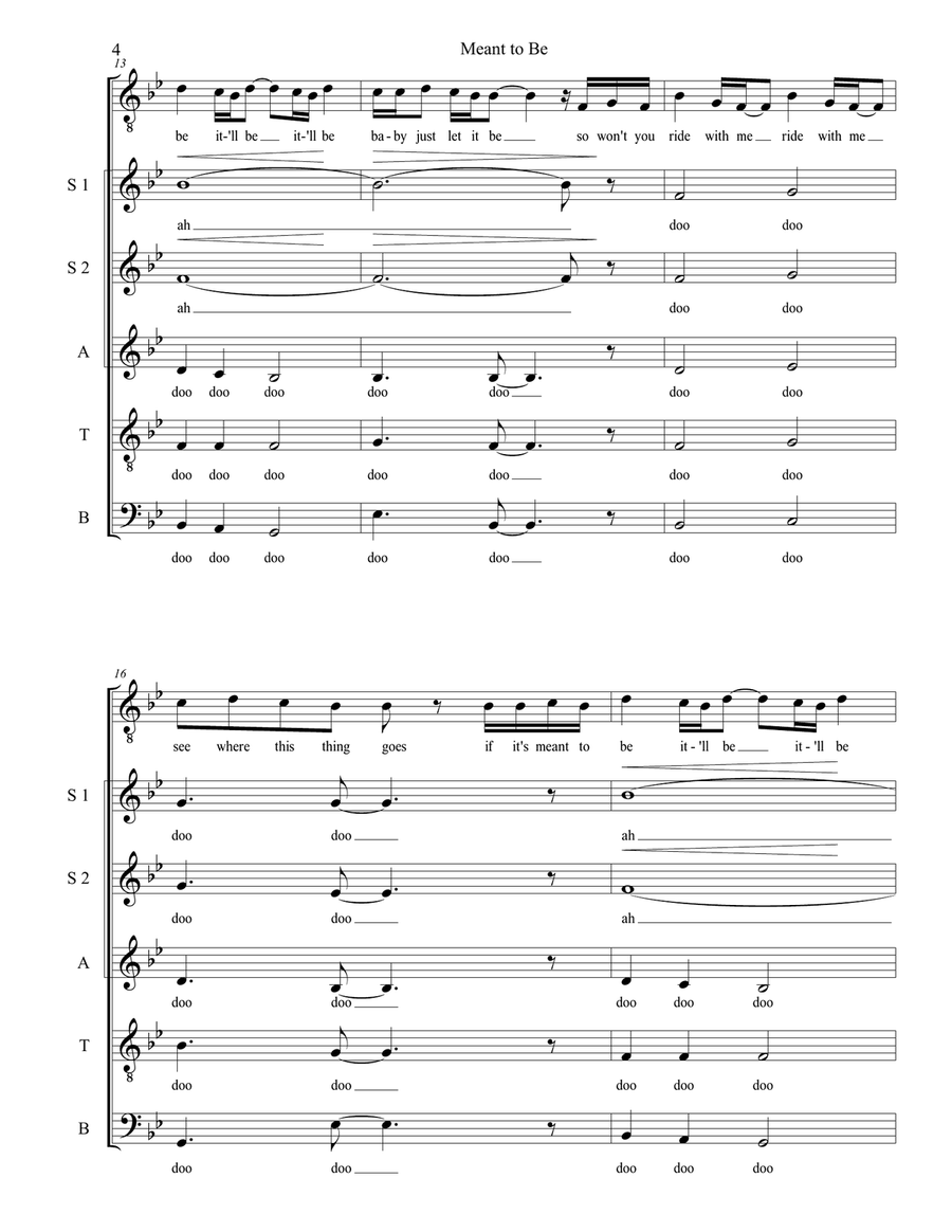 Meant To Be Divisi scores gallery preview page 4