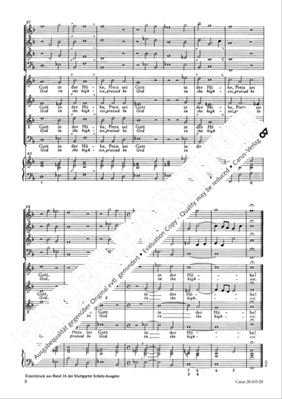 Now let us all praise thee, God 4-Part scores gallery preview page 9
