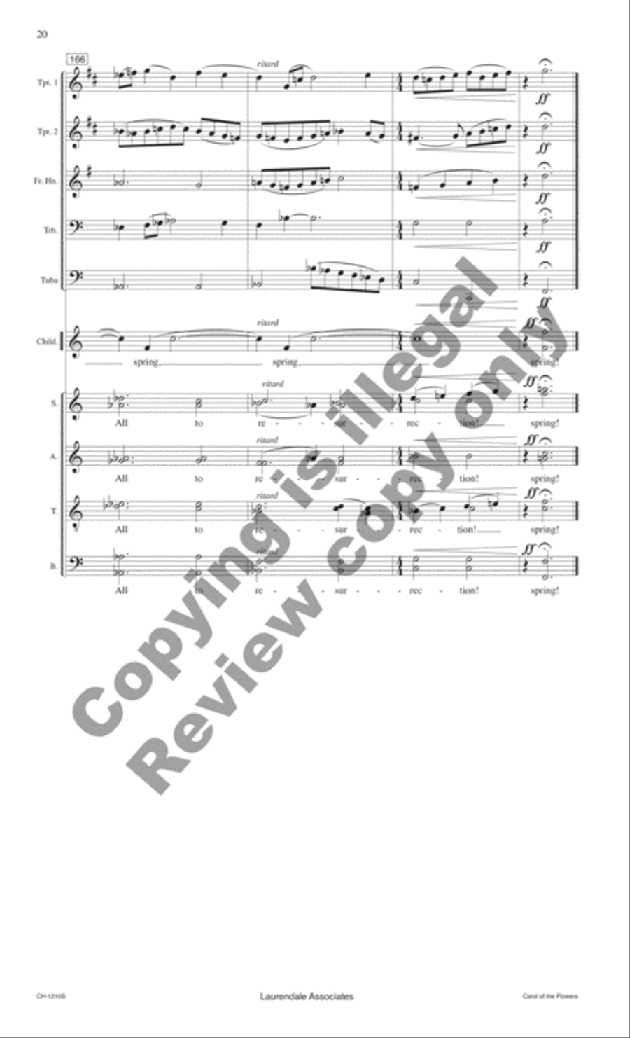 Carol of the Flowers (Full Score) Choir scores gallery preview page 12