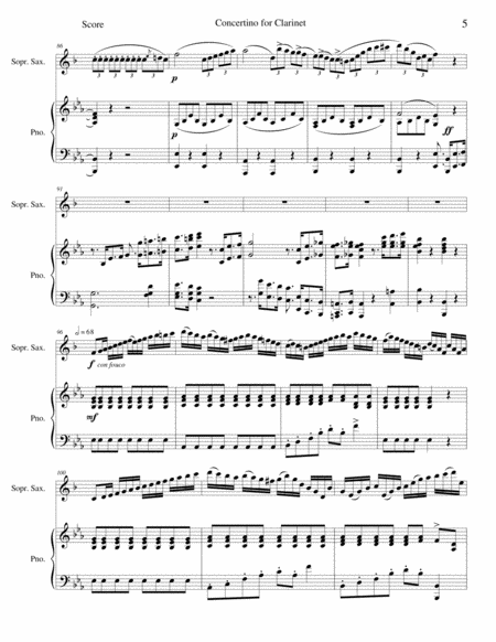 Concertino in Eb for Clarinet - Opus 26 image number null