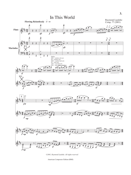 [Luedeke] In This World (for Flute and Marimba)