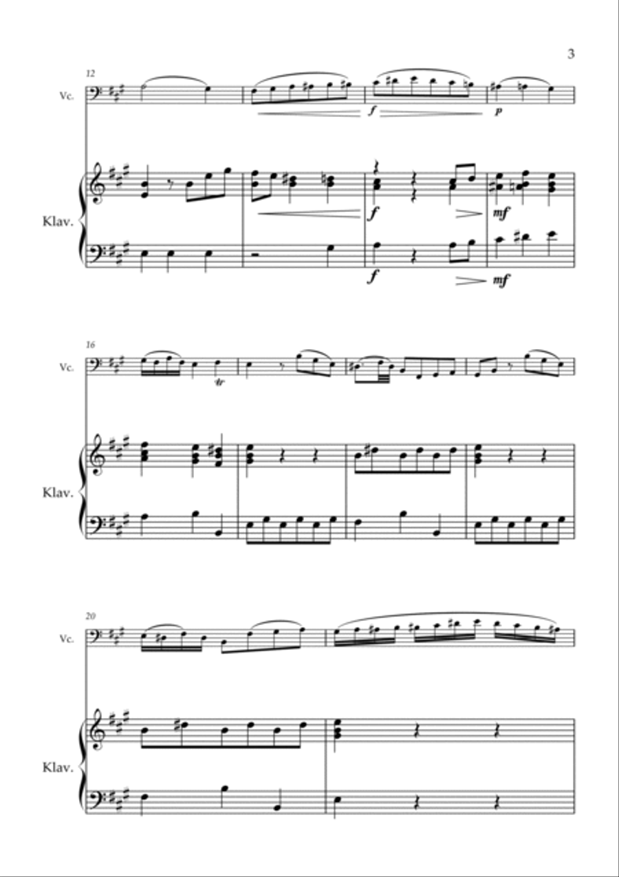 Devienne Sonata V Part 2 for Cello