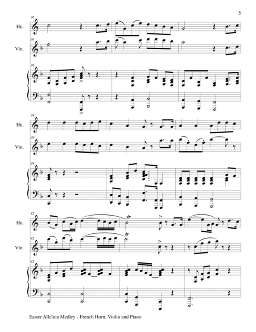 EASTER ALLELUIA MEDLEY (Trio – French Horn, Violin/Piano) Score and Parts image number null