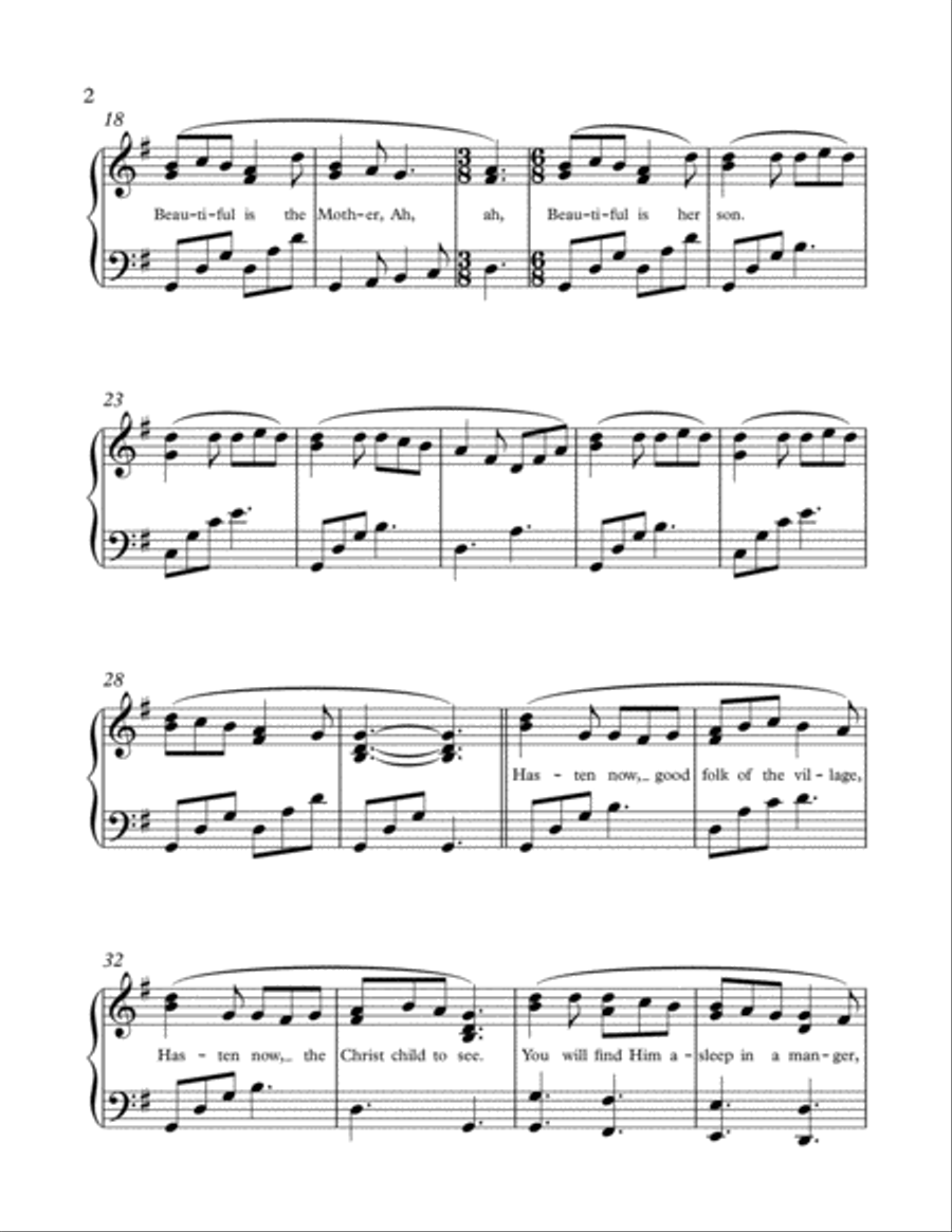 Bring A Torch Jeanette Isabella Piano Solo scores gallery preview page 2
