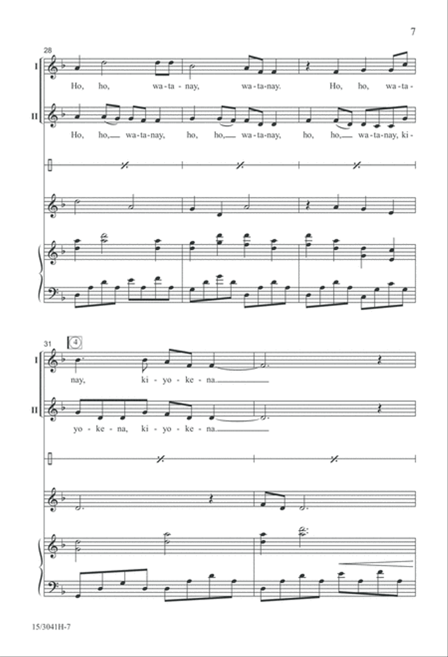 Ho, Ho, Watanay Ho, Ho, Watanay 2-Part scores gallery preview page 7