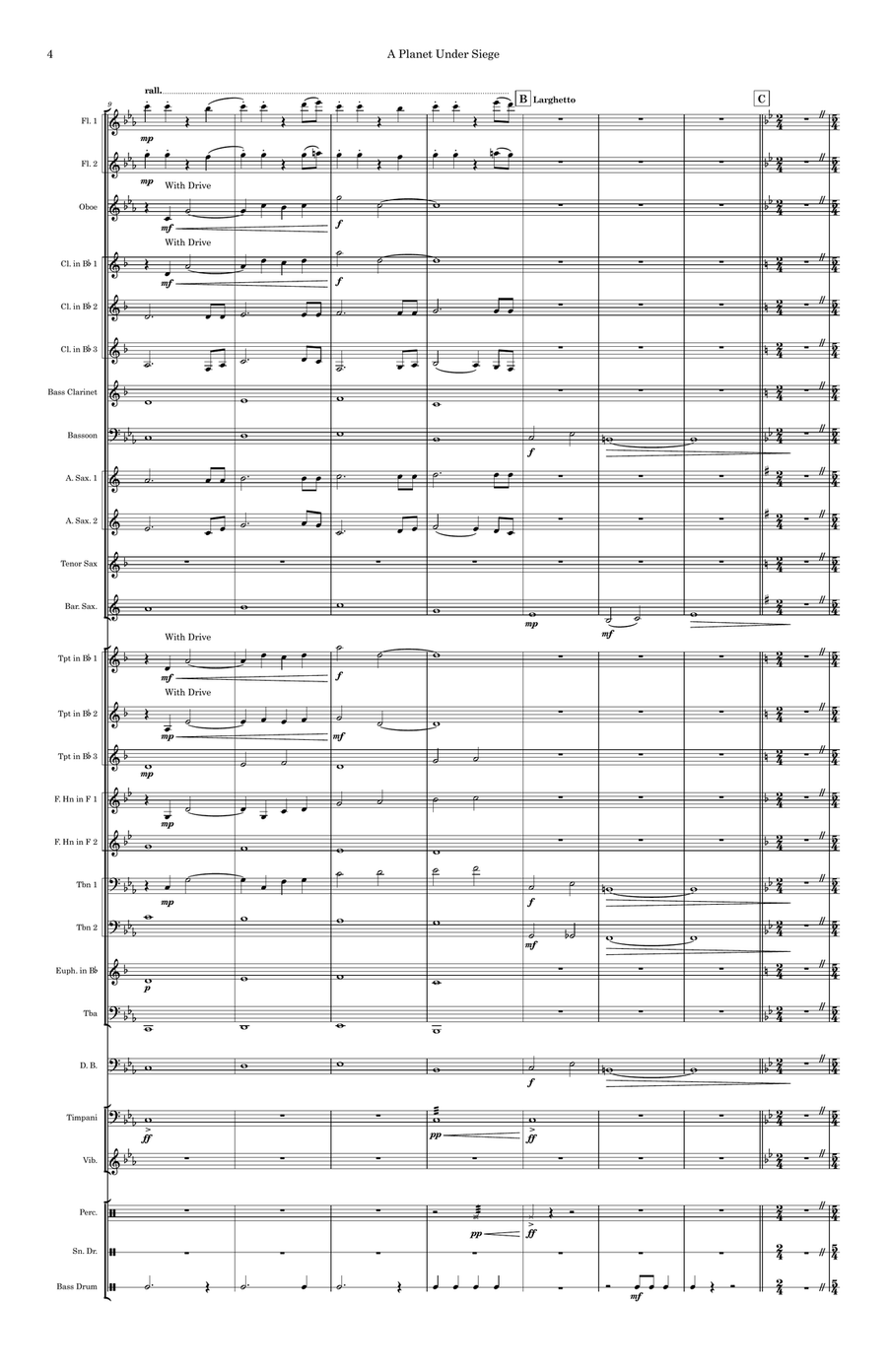 A Planet Under Siege Concert Band scores gallery preview page 4