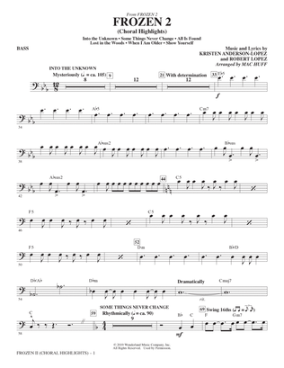 Frozen 2 (Choral Highlights) (arr. Mac Huff) - Bass