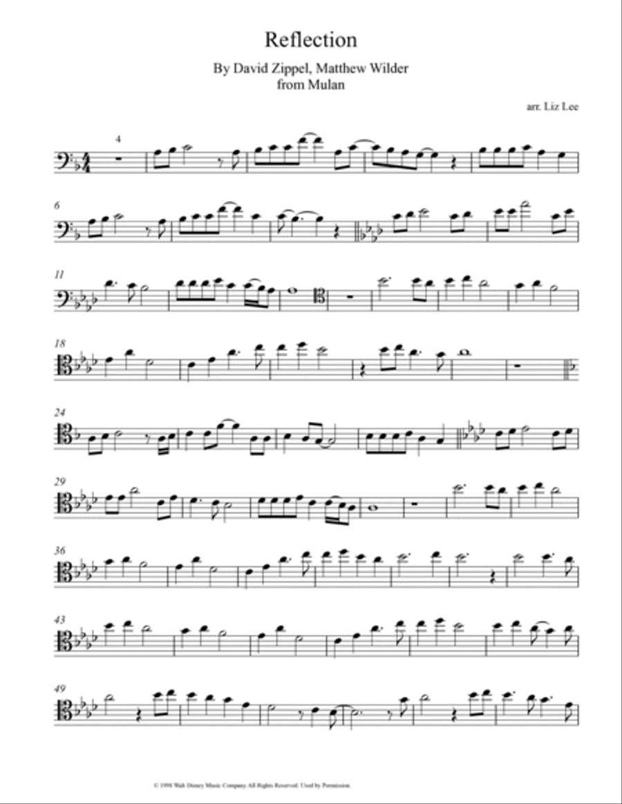 Reflection Cello Solo scores gallery preview page 2