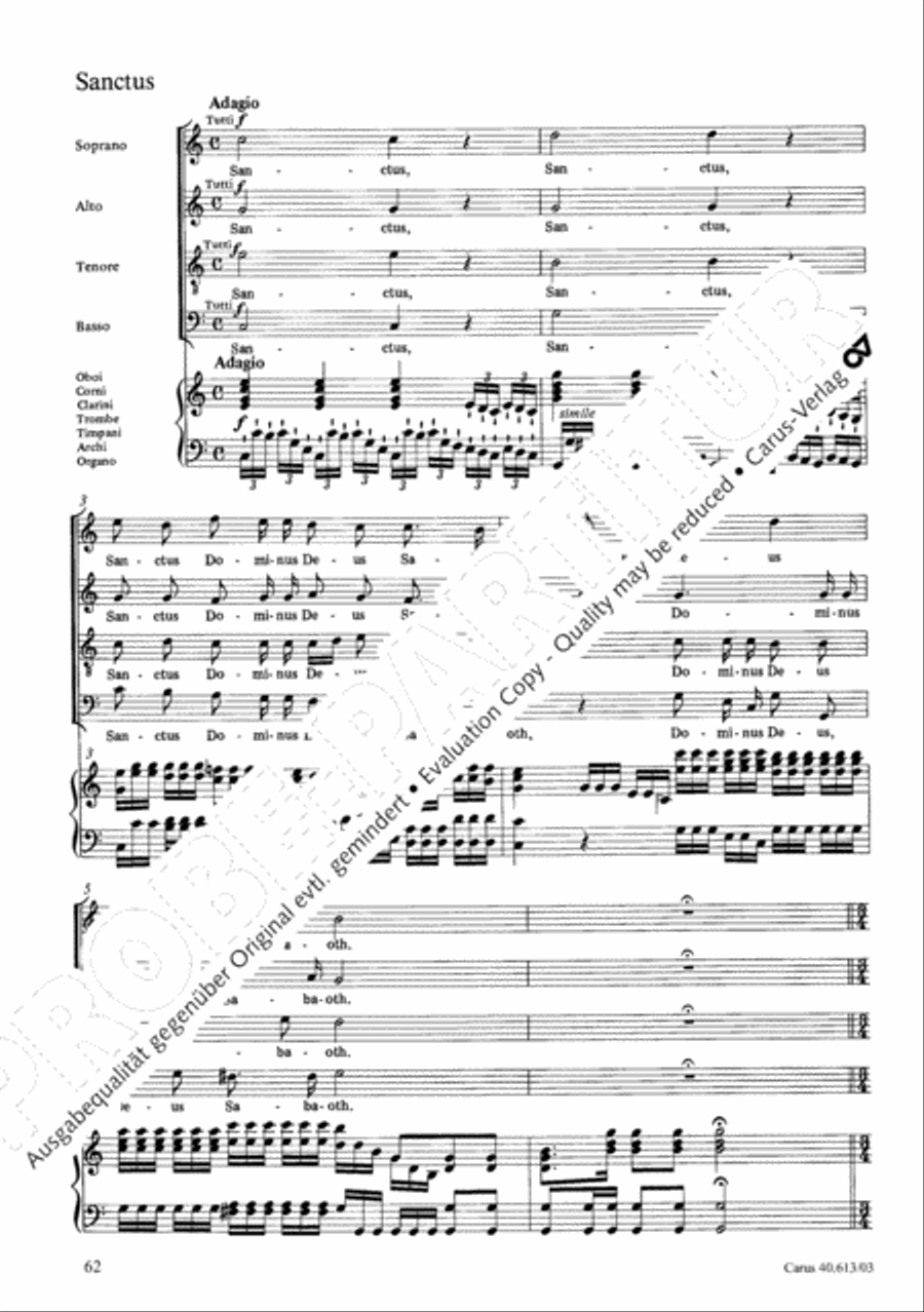 Mass in C (Missa in C) 4-Part scores gallery preview page 63