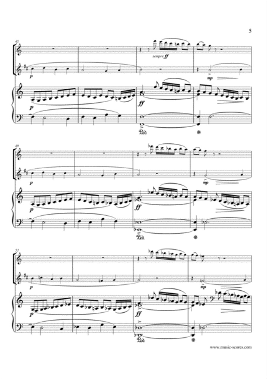 Op.50 Pavane - Flute, Clarinet and Piano Woodwind Duet scores gallery preview page 5