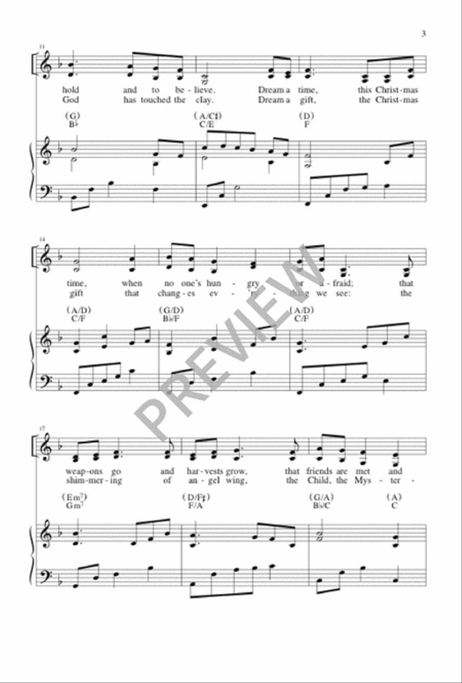 Dream a Dream 4-Part scores gallery preview page 3