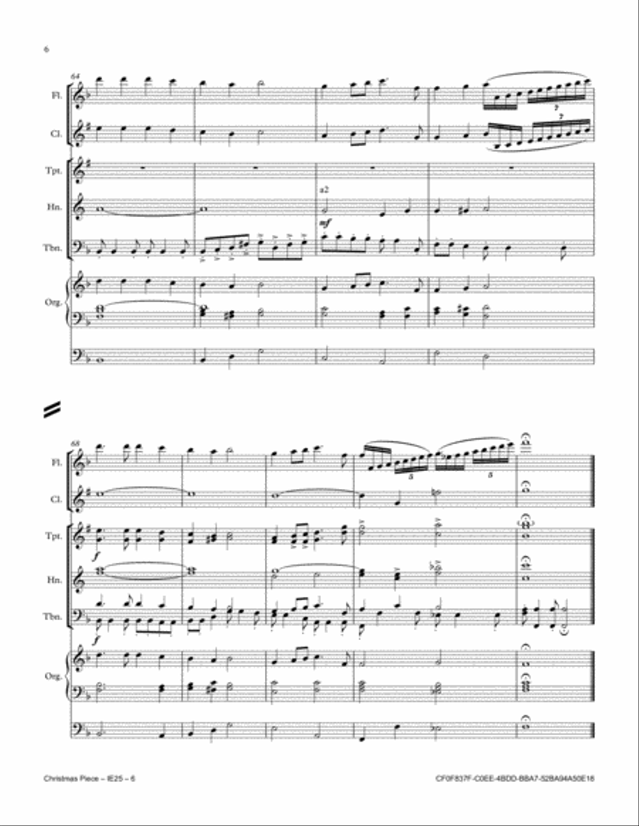 Christmas Piece Christmas Piece Small Ensemble scores gallery preview page 6
