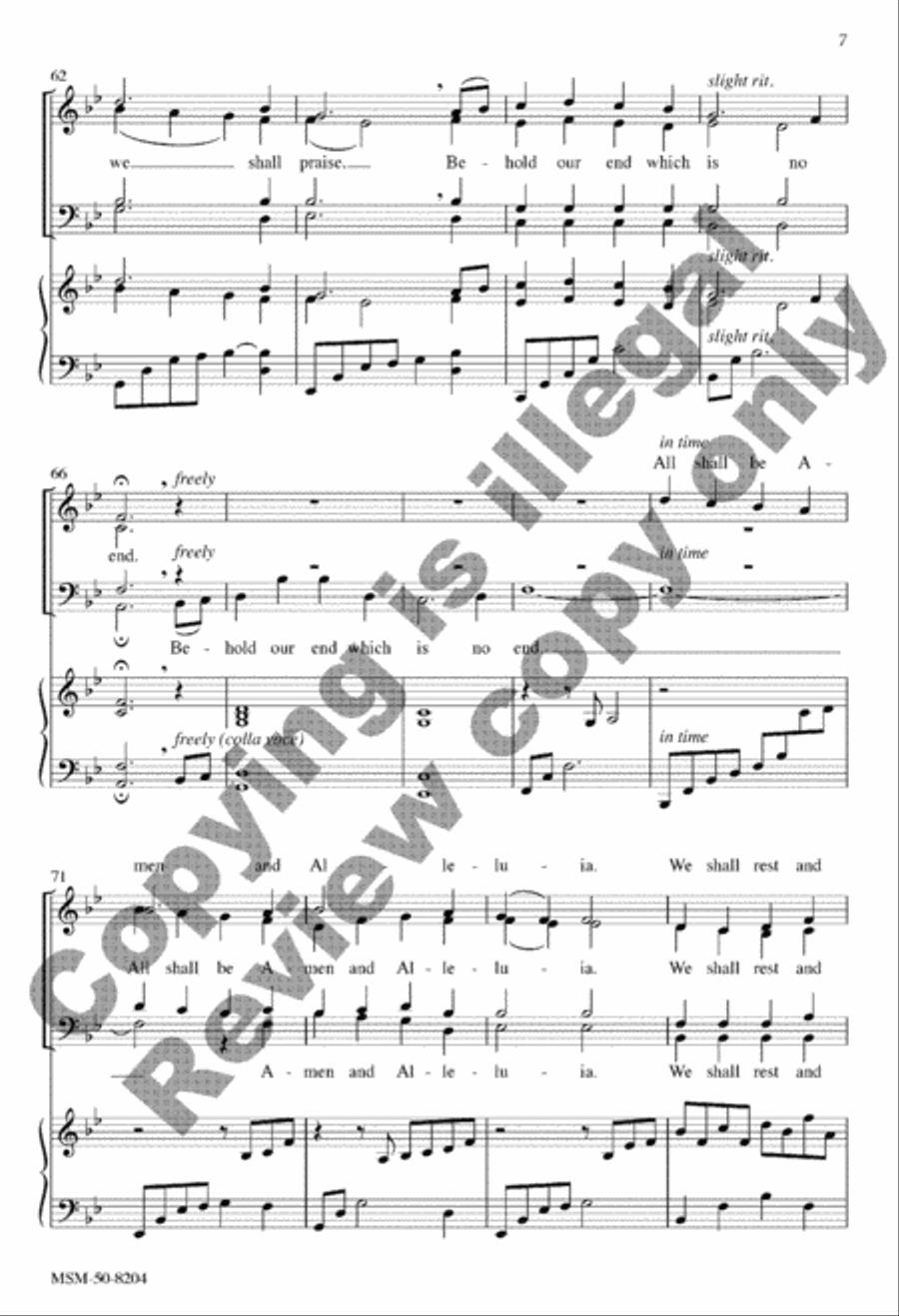 All Shall Be Amen and Alleluia 4-Part scores gallery preview page 14