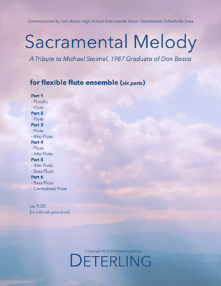 Sacramental Melody, Op. 24 (for flute ensemble)