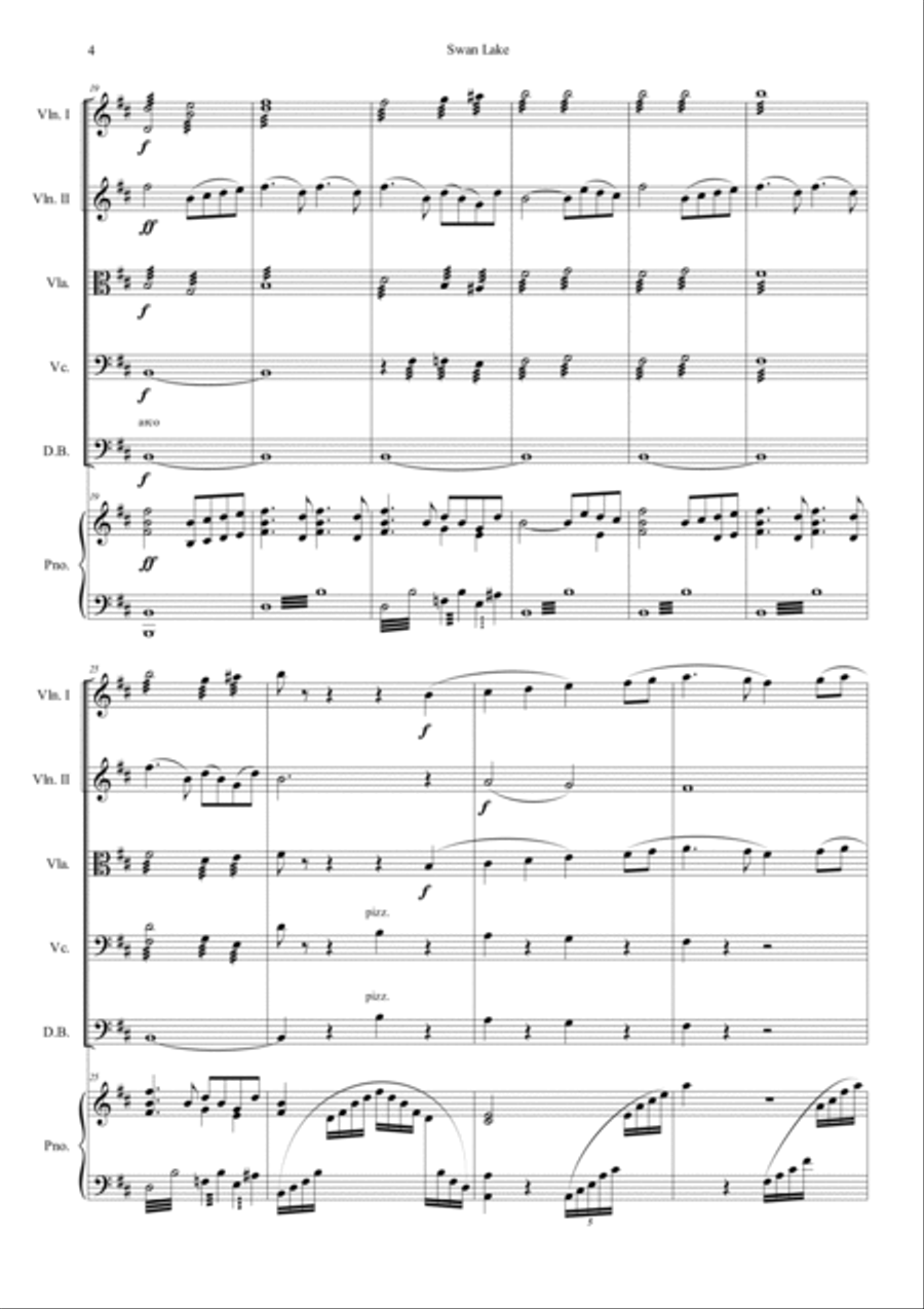 Scene From Swan Lake Chamber Music scores gallery preview page 4