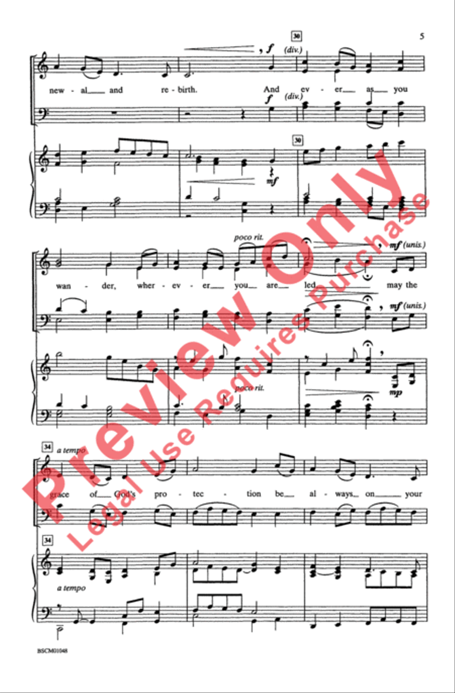 A Celtic Blessing 4-Part scores gallery preview page 5