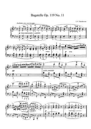 Beethoven Bagatelle Op. 119 No. 11 in B-flat Major