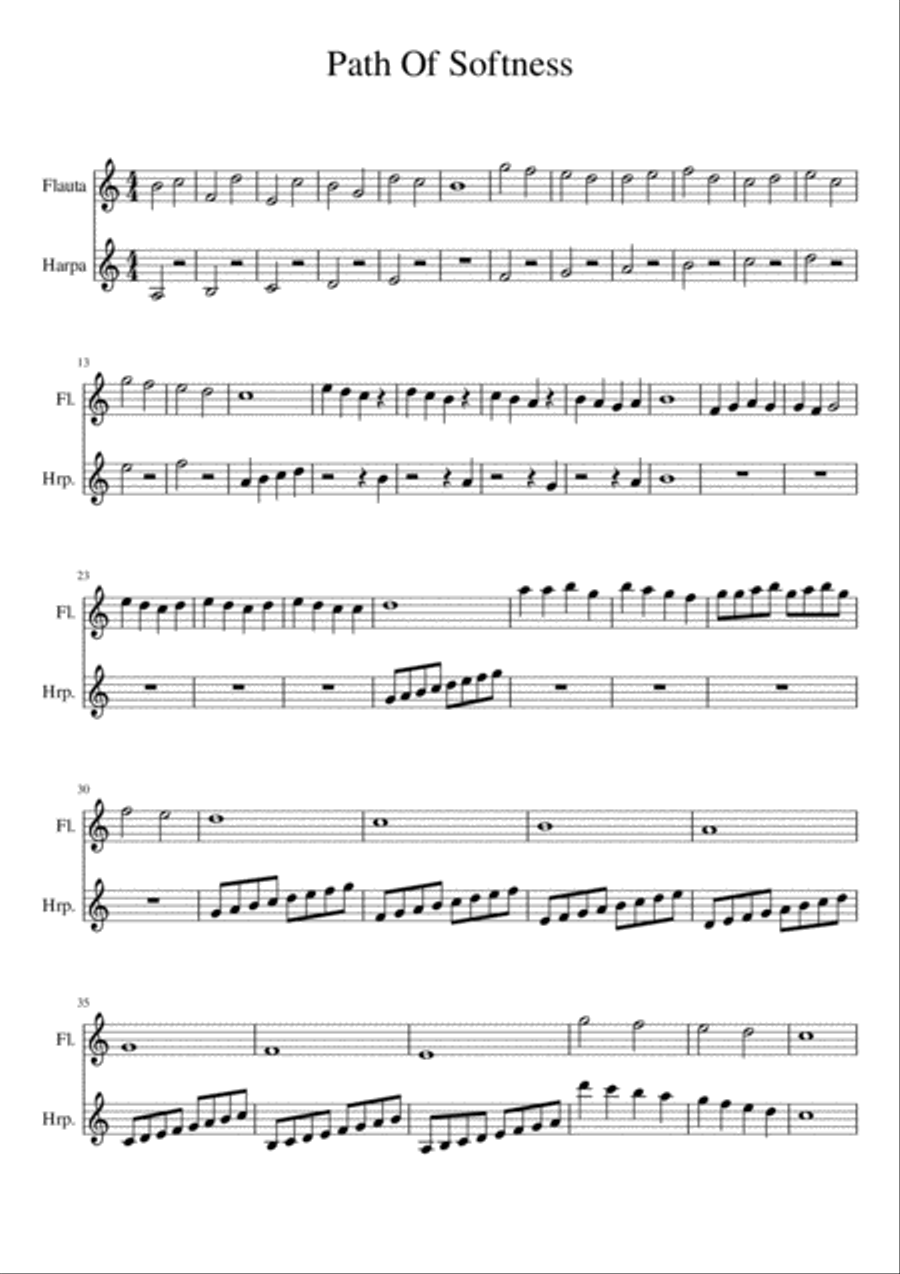 Path Of Softness Flute scores gallery preview page 1