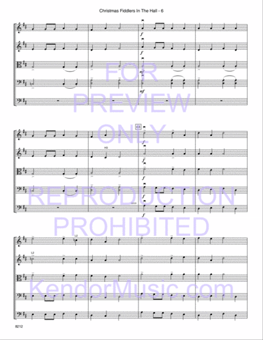 Christmas Fiddlers In The Hall String Orchestra scores gallery preview page 7