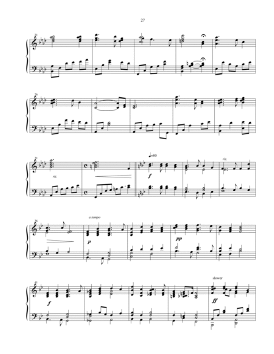 Medley: Silent Night, Hark! the Herald Angels Sing, O Holy Night Piano Solo scores gallery preview page 3
