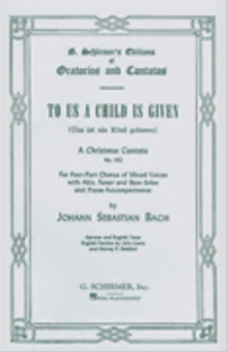 Cantata No. 142: Uns ist ein Kind geboren 4-Part scores gallery preview page 1