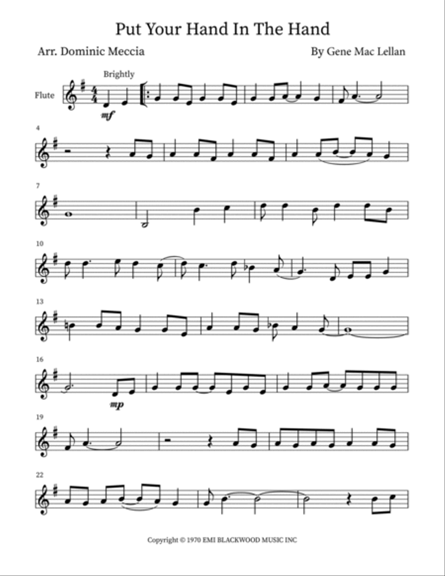 Put Your Hand In The Hand Woodwind Quartet scores gallery preview page 5