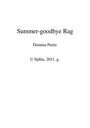 Summer-goodbye Rag