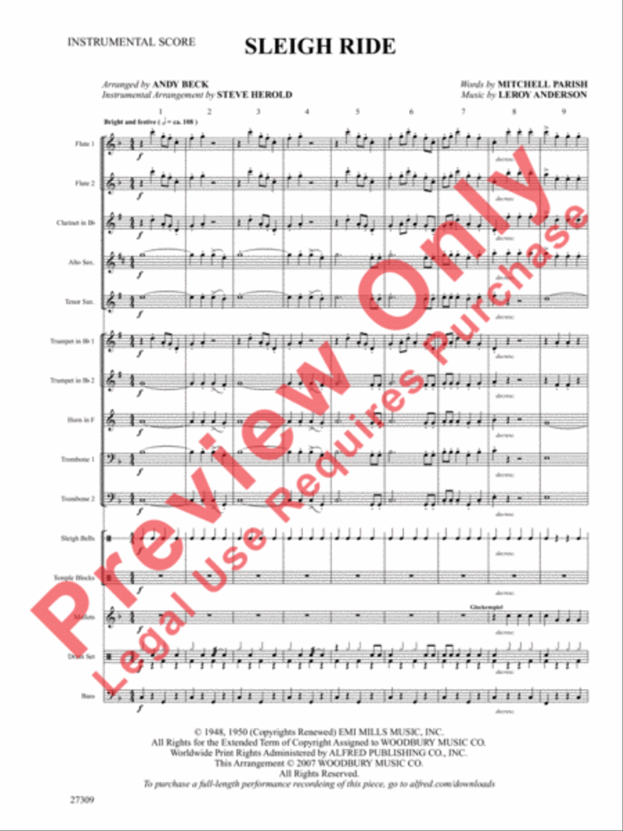 Sleigh Ride Choir scores gallery preview page 2