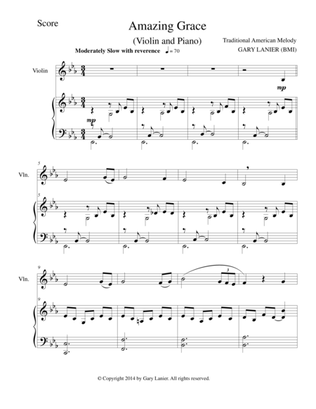 AMAZING GRACE (Violin Piano and Violin Part)