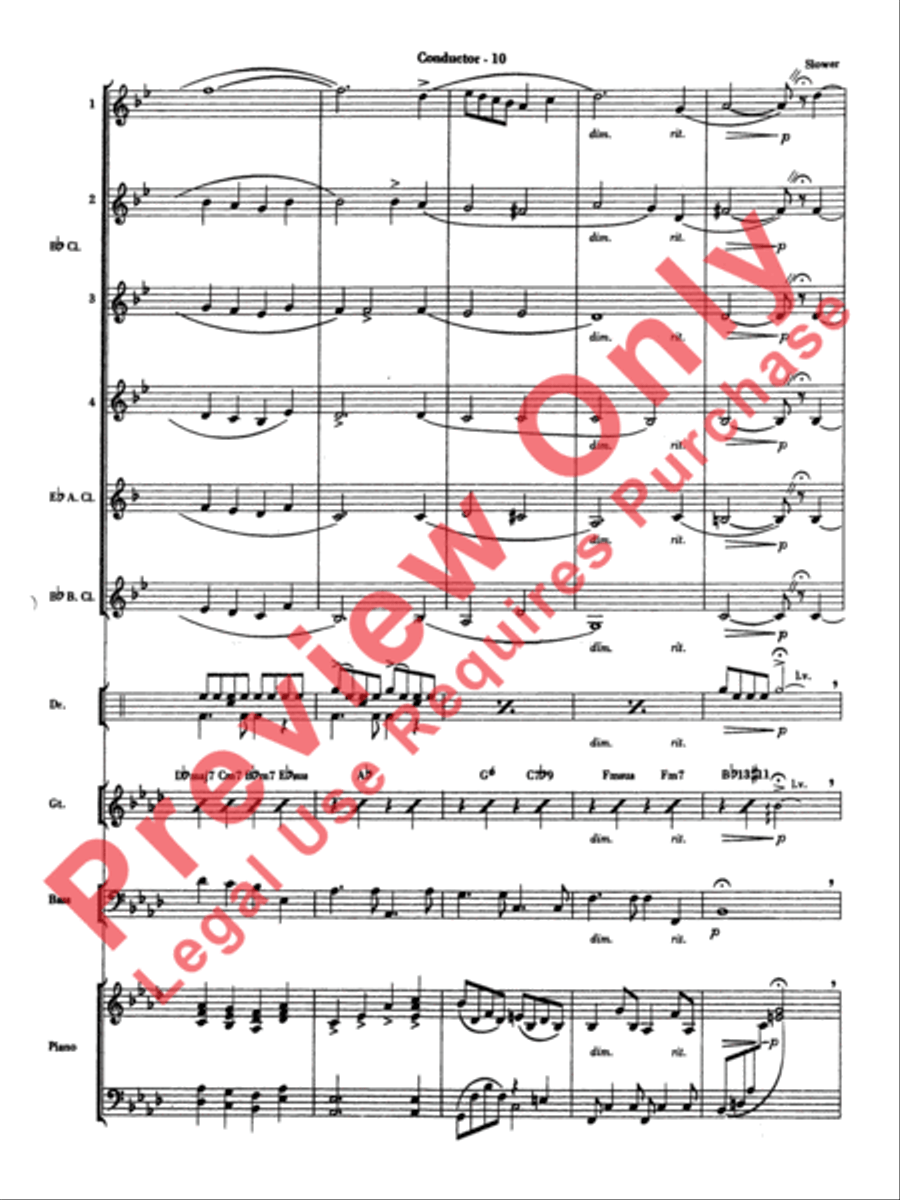 Have Yourself a Merry Little Christmas Clarinet Choir scores gallery preview page 11