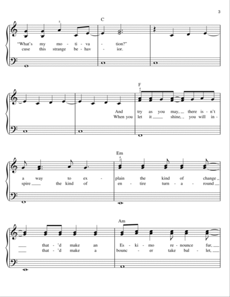 Shine Easy Piano scores gallery preview page 3
