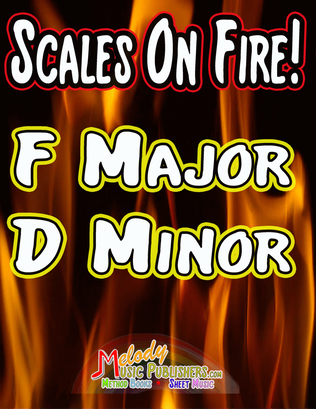 Book cover for Scales on Fire in F Major and D Minor