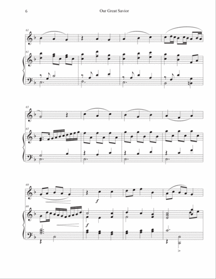 Our Great Savior (Oboe-Piano) Piano scores gallery preview page 6