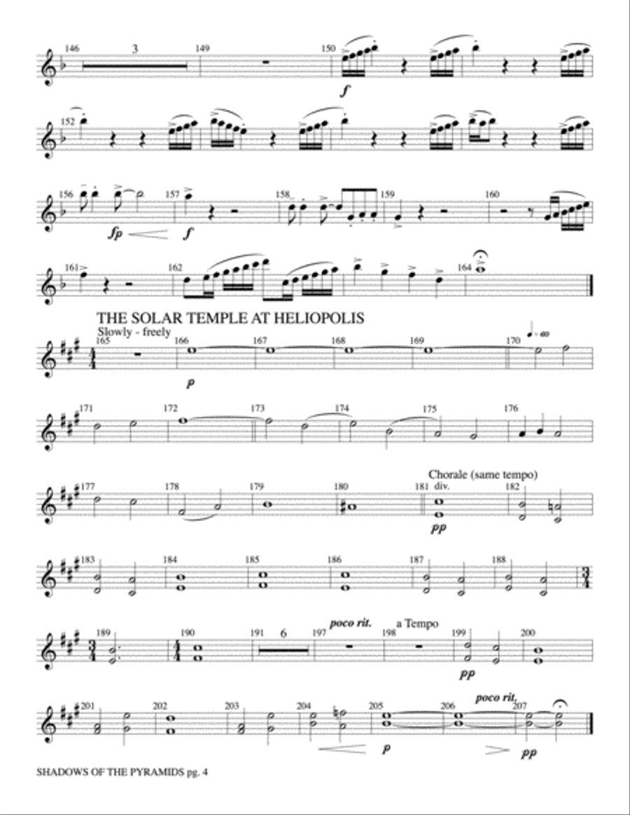 Shadows of the Pyramids: 2nd B-flat Clarinet Concert Band scores gallery preview page 4