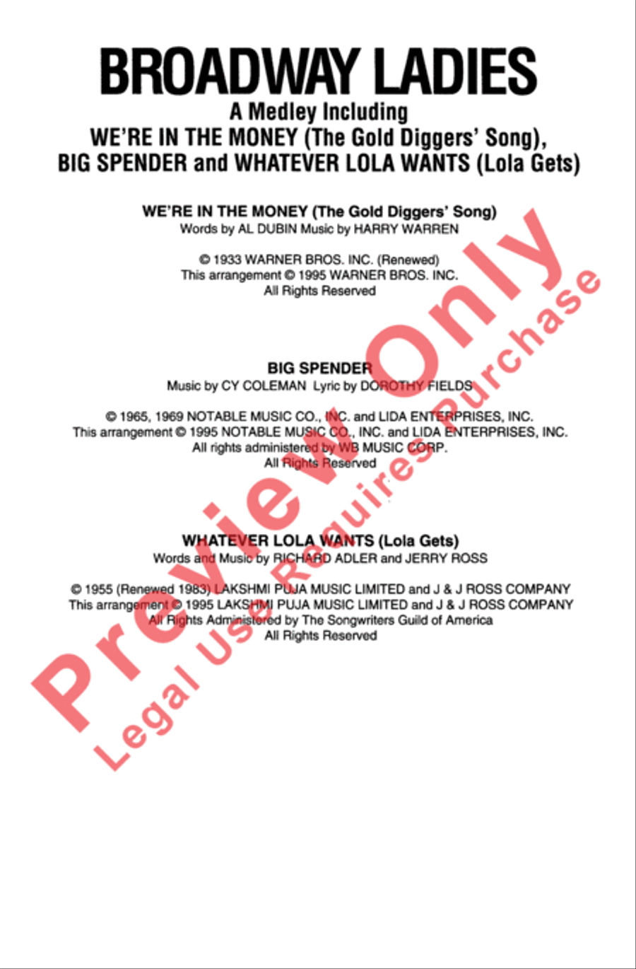 Broadway Ladies SSA scores gallery preview page 2