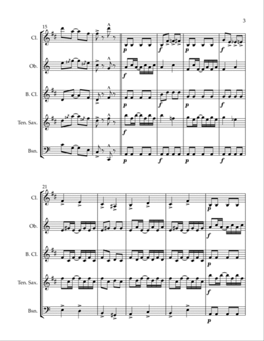 Lemons and Limes: A Sour Rag Woodwind Quintet scores gallery preview page 3