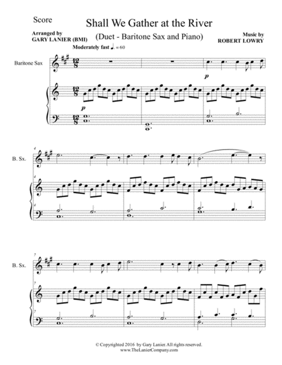 GENTLE HYMNS FOR WORSHIP (Baritone Sax and Piano with Parts) image number null