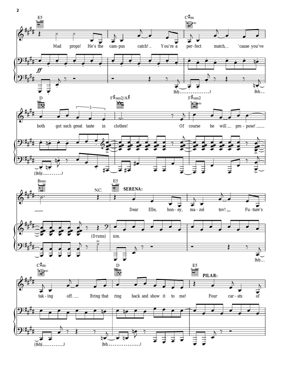 Omigod You Guys Piano, Vocal scores gallery preview page 2