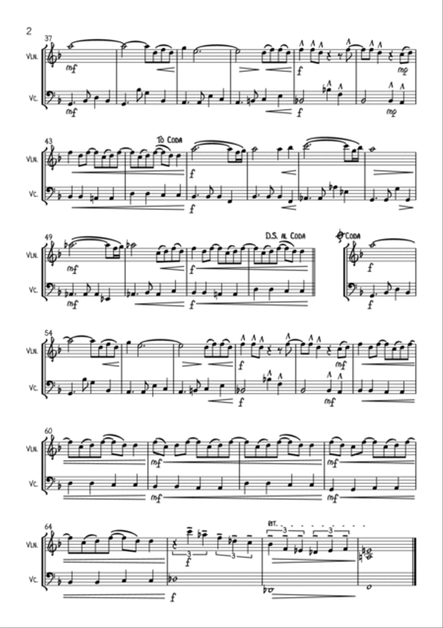 Let's Stay Together String Duet scores gallery preview page 2
